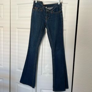 True Religion low rise flair jeans. Excellent condition!